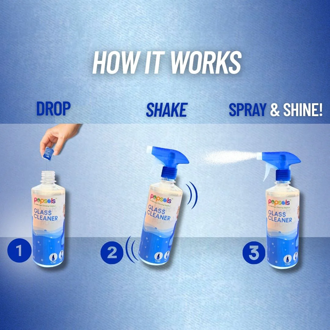 Pack of 1 box of Eco-Friendly Glass Cleaner Capsules– Streak-Free, Zero Waste Cleaning - Image 3