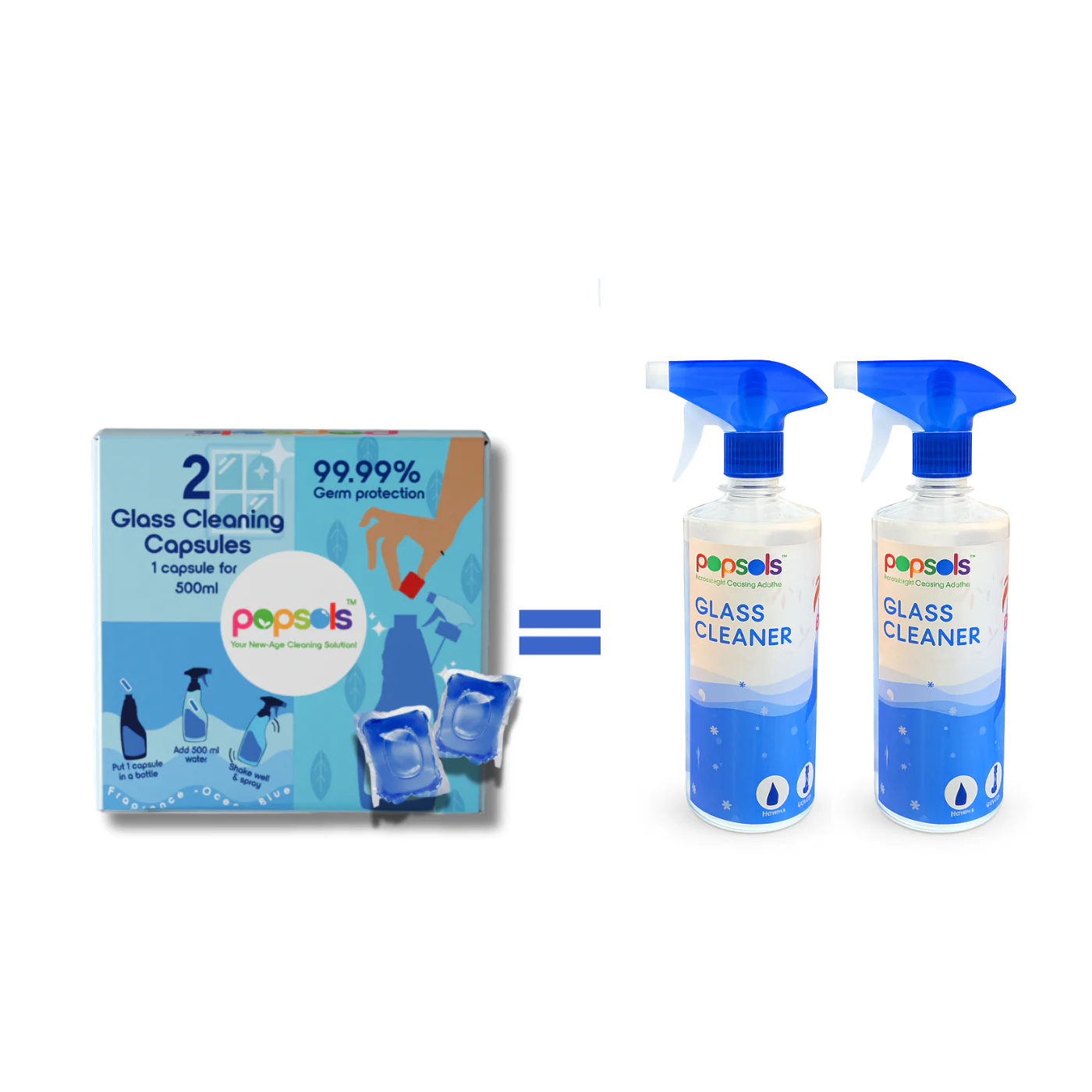 Pack of 1 box of Eco-Friendly Glass Cleaner Capsules– Streak-Free, Zero Waste Cleaning - Image 4